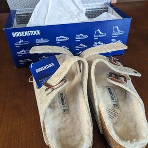 Birkenstock Arizona Rivet (Eggnog) - Unworn - US Ladies 9 Mens 7 - Narrow
